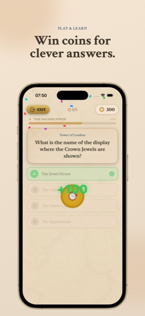 Win coins for clever answers — a Crown Jewels quiz question